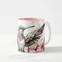 Cute Hummingbird Designs on Two-Tone Coffee Mug