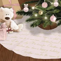 Pink Gold Christmas Pattern#36 ID1009 Brushed Polyester Tree Skirt