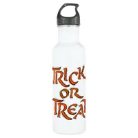 Halloween Trick or Treat Words Stainless Steel Water Bottle