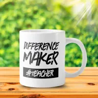 Difference Maker Hashtag Job Title Giant Coffee Mug