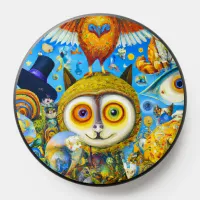 Chaotic and Colorful Fantasy Creatures Dall-E Art PopSocket