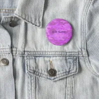 Custom Name Light Purple Camouflage Button