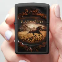 Raymond's Horse Running Zippo Lighter