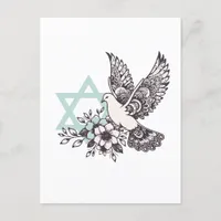 Peace Dove and Star of David  Postcard