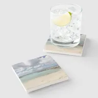 Beach on De Palm Island - Aruba Stone Coaster