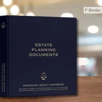 Navy Blue and Gold Estate Planning 3 Ring Binder