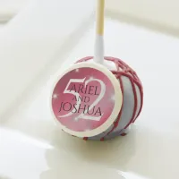 Elegant 52nd Star Ruby Wedding Anniversary Cake Pops