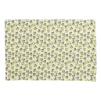 Pretty Pink Purple and Yellow Pansies Pillow Case