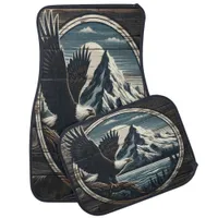 Eagle on Mountain Peak Car Floor Mat