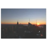 New York City Winter Sunset Photo Tissue Paper