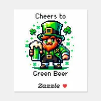 St Patrick's Day Leprechaun | Cheers to Green Beer Sticker