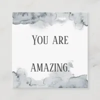 Gray Watercolor Affirmation Cards