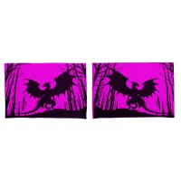 Black Silhouette Dragon on Pink - Fantasy | Pillow Case