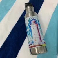 Beach Themed Lighthouse Stainless Steel Water Bottle