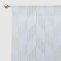 Modern Herringbone Chevron Pattern - Light Blue | Sheer Curtains