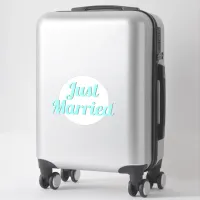 Just Married Retro Chic Stylish Cut-Out Shaped Sticker