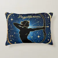 Sagittarius sign of the zodiac accent pillow