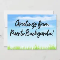 Puerto Backyarda Cheap Vacation Card