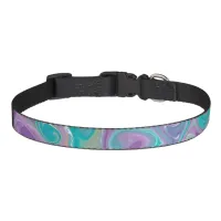 Purple, Blue, Gold and Teal swirls   Pet Collar