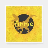 Personalized Yellow Dinosaur  Napkins