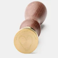 Two Love Hearts Wedding Wax Seal Stamp