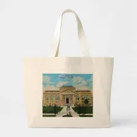 Vintage Carnegie Library Anniston Alabama  Large Tote Bag