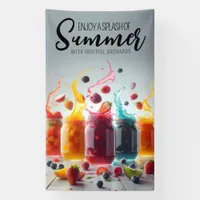 Splash of Summer Colorful Fruit Jams Banner