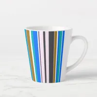 Trendy Modern New Stripes Latte Mug