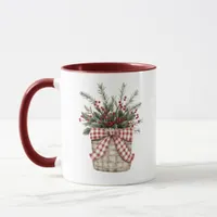 Elegant Farmhouse Country Christmas Personalized Mug