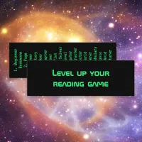 Level Up Reading Space Gamer Kids Card Bookmark