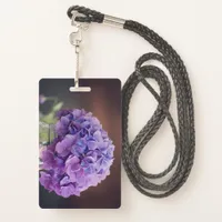 Purple Hydrangea in Mason Jar Photograph Badge