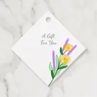 Simple Minimalist Wildflower Boho Chic Favor Tags