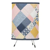 Pretty Faux Patchwork Stylish Rustic Decorative Tripod Lamp