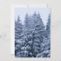 Magical winter forest - blue, custom  invitation