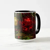 Christmas Tree Red & Gold Christmas Ornaments Mug