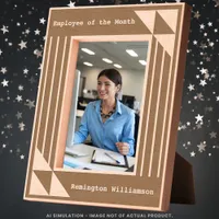 Sleek Modern Laser Engraved Employee of the Month