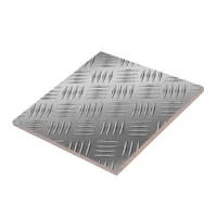 Diamond Deckplate on Worn Steel Ceramic Tile