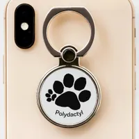 Phone Ring - Polydactyl Right Paw Print