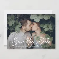 Chic Script Save the Date Photo