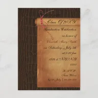 elegant scroll Graduation party Invitation