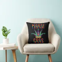 Mardi Gras Throw Pillow