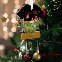  Ugly Christmas Sweater Contest FOX OWL Ornament