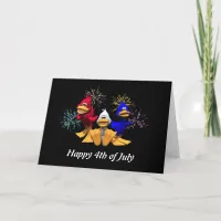 Cute 4th of July Red, White and Blue Ducks Card