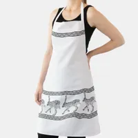 Southwest Jackrabbit & Geometric Mountains White Apron