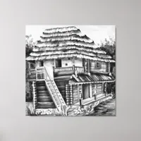 Traditional Romanian Old House In Transylvania Canvas Print