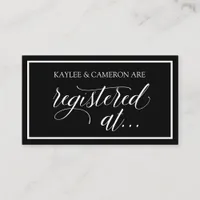 Wedding Registry - Registered At Cards - Black