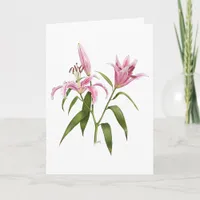 Oriental Lily - Stargazer Card