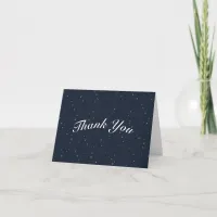 Evening Starlight Night Sky Navy Blue & Star Thank You Card