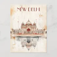 Travel to New Delhi India Postcard