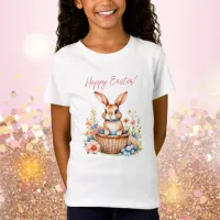 Sweet Vintage Happy Easter Bunny Rabbit  T-Shirt